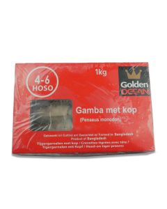 Black Tiger Gamba Met Kop 4-6