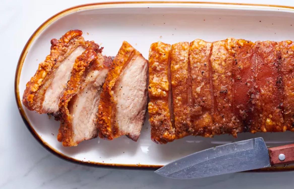 Iberico buikspek met knapperige huid